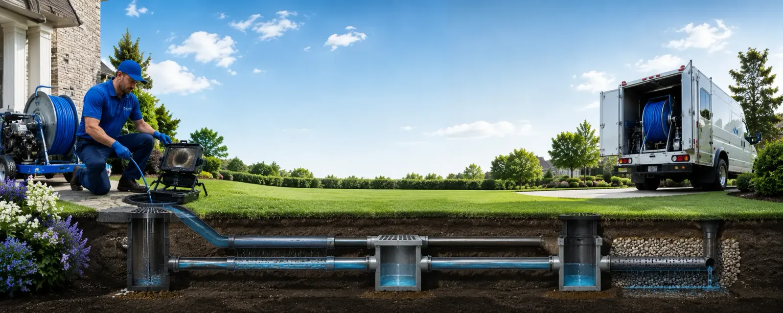 Outdoor drain cleaning information for Grimes, IA